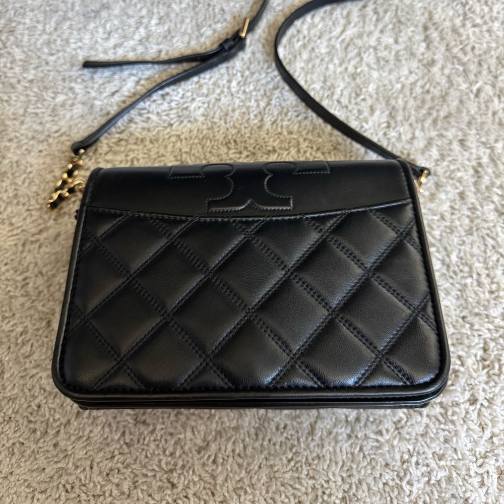 Tory Burch Black Quilted Crossbody Bag
